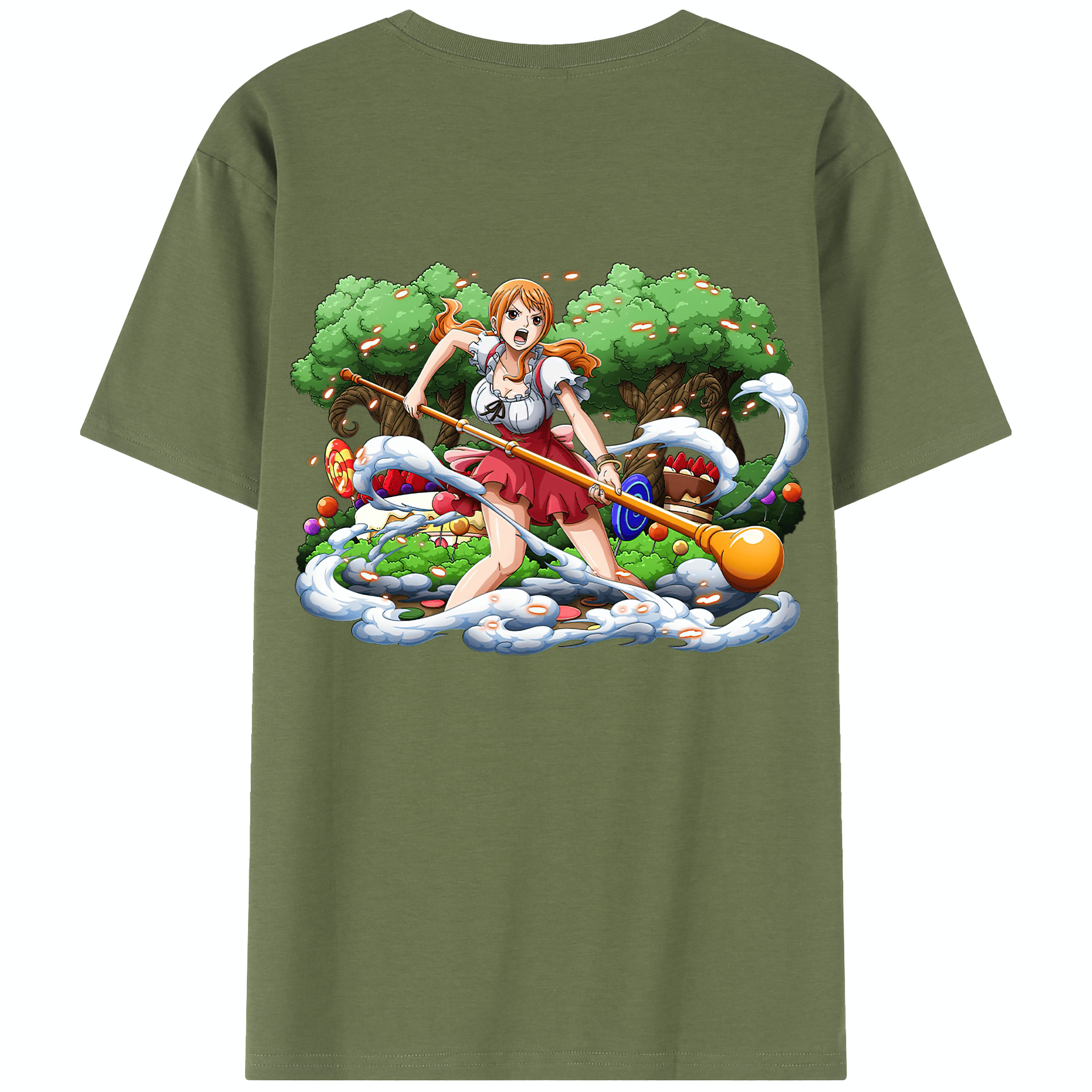 ワンピース ナミ ONE PIECE Nami 綿100％半袖Tシャツ（背面プリント）